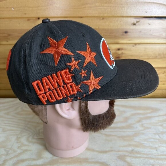 Pro Standard Cleveland Browns Orange Dawg Pound Brown Stars Snapback Hat - Picture 2 of 6